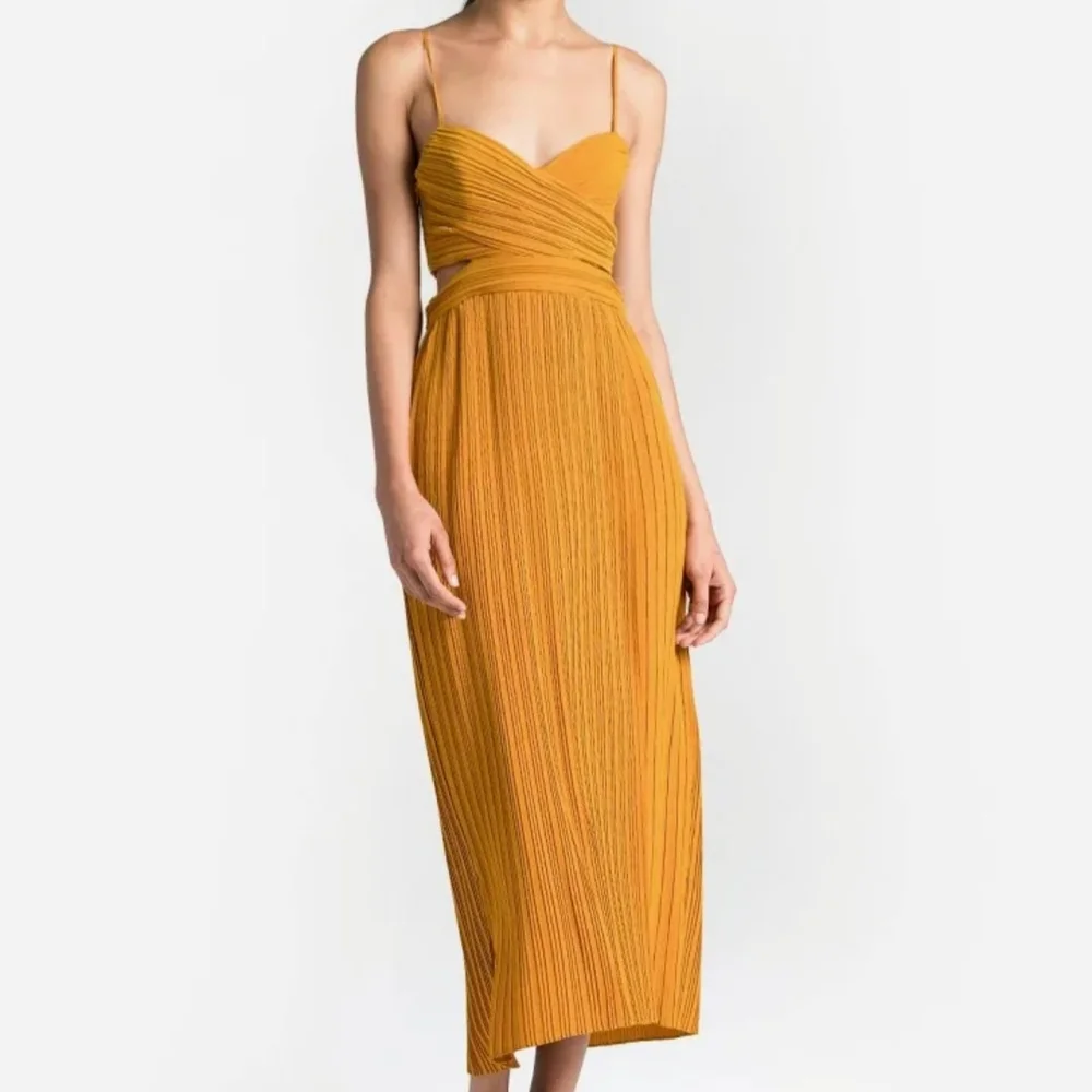 A.L.C. Strapless Merrygold / Orange Maxi Dress Size 6 - Picture 2 of 8